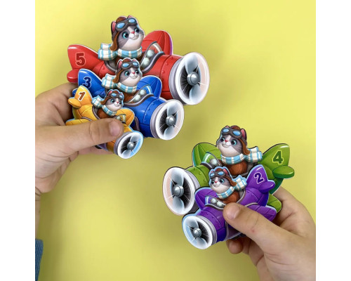 Деревянный детский сортер "Самолеты больше - меньше" (ПСД299) PSD299