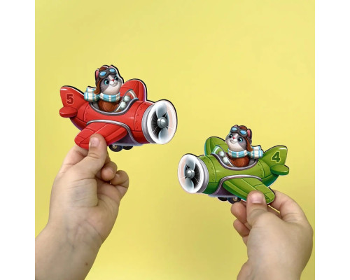 Деревянный детский сортер "Самолеты больше - меньше" (ПСД299) PSD299