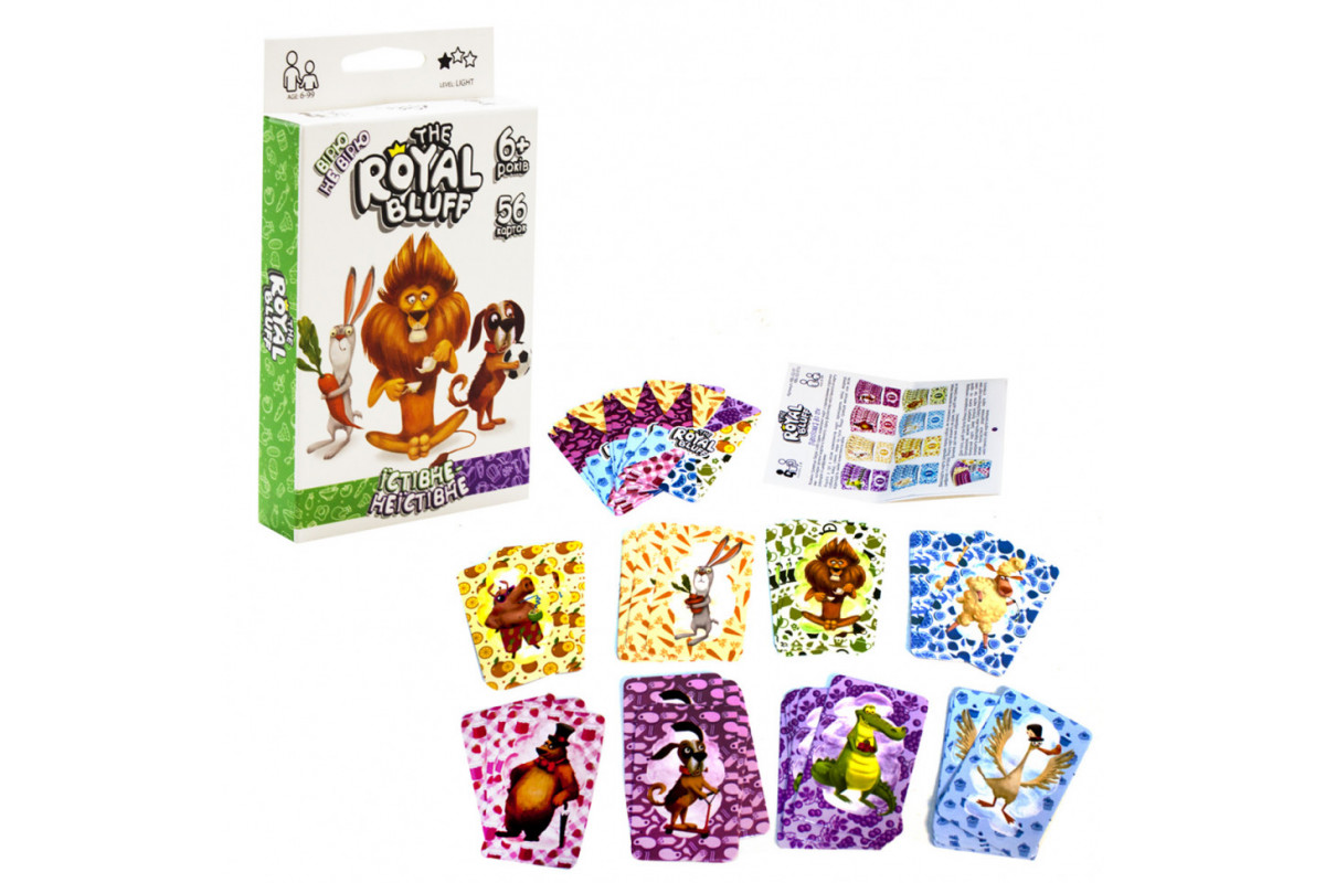 Детская карточная игра "The ROYAL BLUFF съедобное-несъедобное" RBL-02-01U на укр. языке