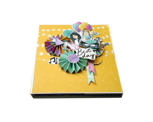 Набір для створення pop-up листівки "Party Girl" FDGCK-052, 14 x 16 см