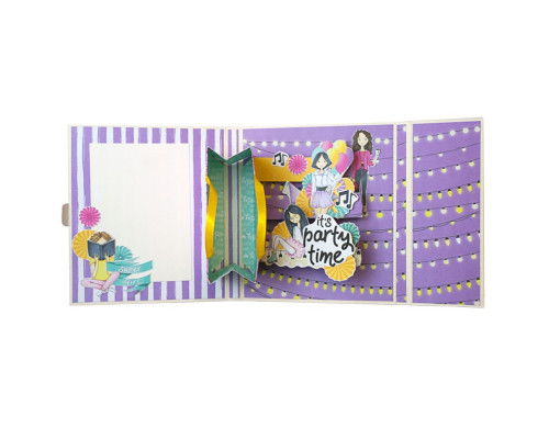 Набір для створення pop-up листівки "Party Girl" FDGCK-052, 14 x 16 см