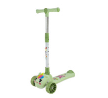 Детский самокат 3-х колесный SC2619(Green) колеса PU, с музыкой и светом