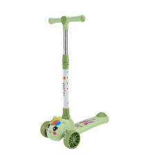 Дитячий самокат триколісний SC2619(Green) колеса PU, з музикою та світлом