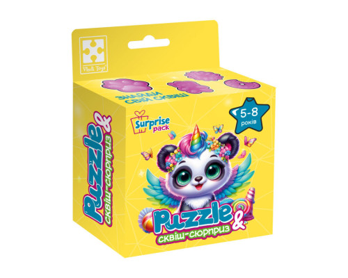 Дитячі пазли з сюрпризом "Панда-єдиноріжка" VT 8030-09, 180 деталей