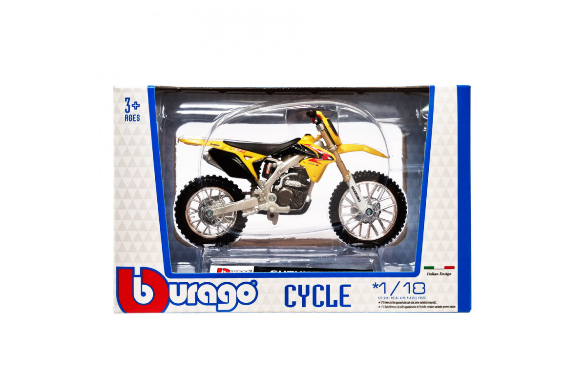 Дитяча модель Мотоцикла "SUZUKI RM-Z450" Bburago 18-51030-12 vf масштаб 1:18 Дитяча модель Мотоцикла "SUZUKI RM-Z450" Bburago 18-51030-12 vf масштаб 1:18