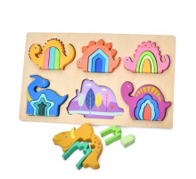 Деревянная игрушка Рамка-вкладыш "Динозавры" MD 0730(Dino)