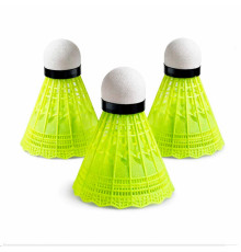 Набiр воланчикiв для бадмінтону "Badminton Shuttlecocks" NE-BD-007GY жовті 3 шт