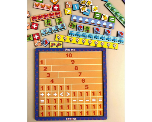 Деревянный пазл-сортер "Математические лестницы: Транспорт" Ubumblebees (ПСФ078) PSF078