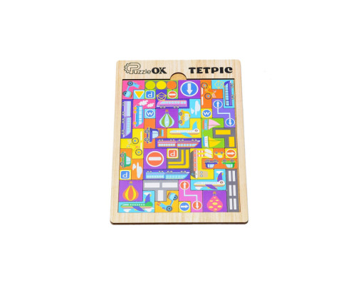 Розвиваюча дерев'яна іграшка "Тетріс Транспорт" Puz-22922