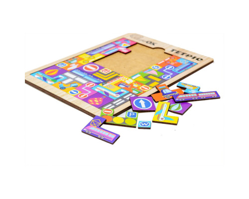 Розвиваюча дерев'яна іграшка "Тетріс Транспорт" Puz-22922