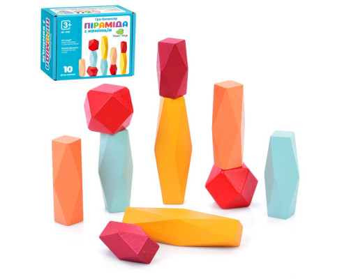 Детская деревянная игра-балансир MD 1896, 10 фигурок