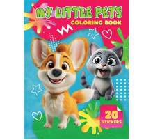 Детская раскраска My Little Pets А06012504, 20 наклеек А4