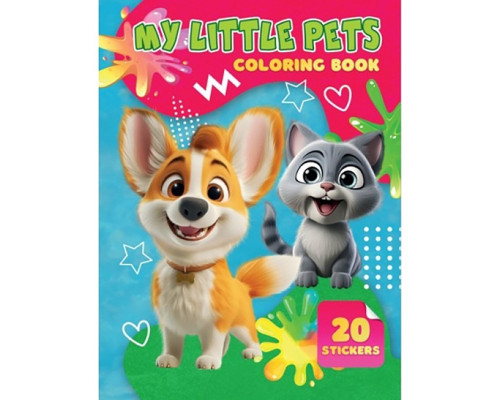 Дитяча розмальовка My Little Pets А06012504, 20 наліпок А4