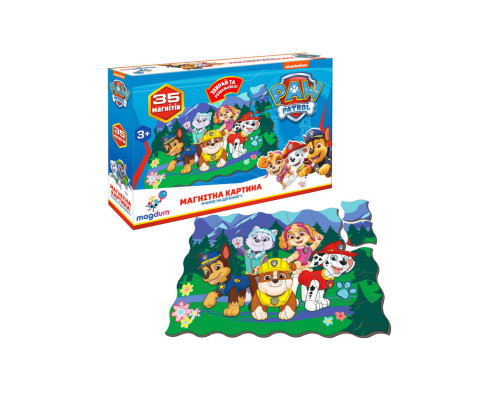 Дитячий набір магнітів Щенячий патруль "Мчимося на допомогу" Magdum ML4034-33