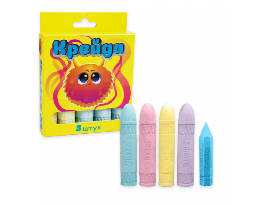 Крейда "Куля" 50117, 5 штук, різнокольорова