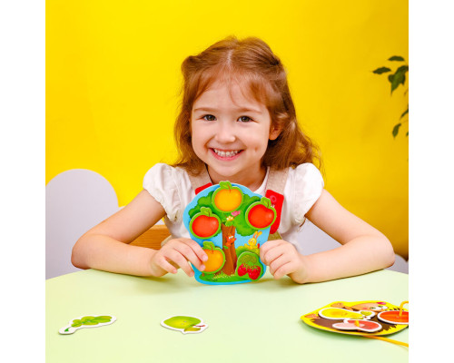 Игра-шнуровка с липучками "Ежик в лесу" Vladi Toys VT1804-45 (укр)