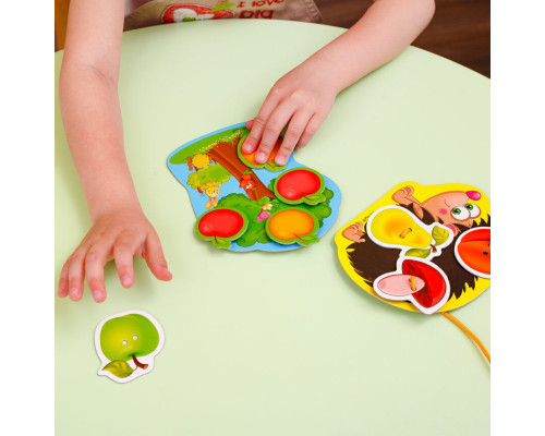 Игра-шнуровка с липучками "Ежик в лесу" Vladi Toys VT1804-45 (укр)
