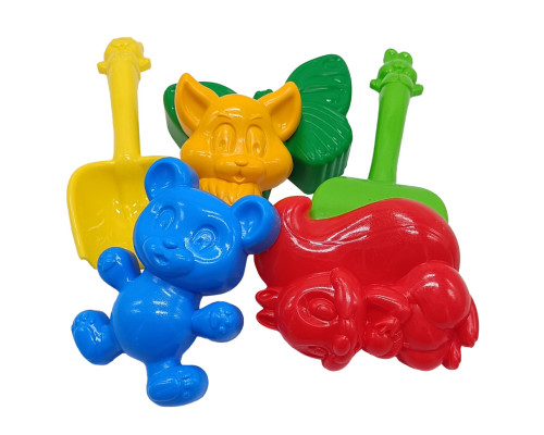 Набір для пісочниці "Незабудка №4" 0954 лопатка, граблі, пасочки