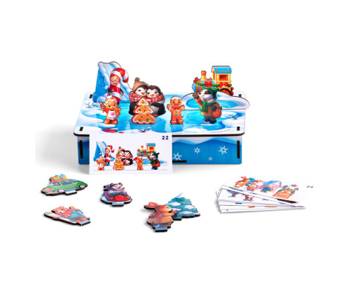 Развивающая игра  "Новогодняя панорама" (ПСД230) PSD230, 24 задания