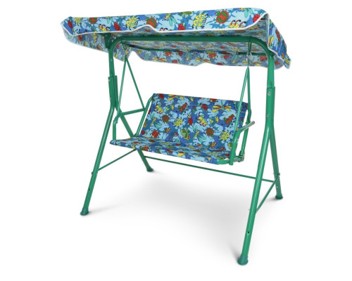 Гойдалка садова M 4019-4 метал, дах, синій