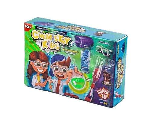 Безпечний навчальний набір для проведення дослідів "CHEMISTRY KIDS" CHK-01-01-04U УКР  CHK-01-02U