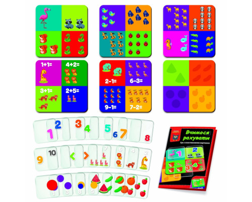 Игра развивающая "Учимся считать" VТ1302-29 с пластиковыми картами