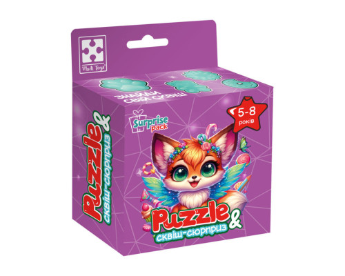Дитячі пазли з сюрпризом "Лисеня" VT8030-10, 180 деталей