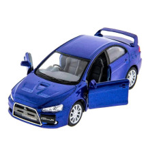 Автомодель легкова MITSUBISHI LANCER EVOLUTION X 1:36, 5" KT5329W  Синій