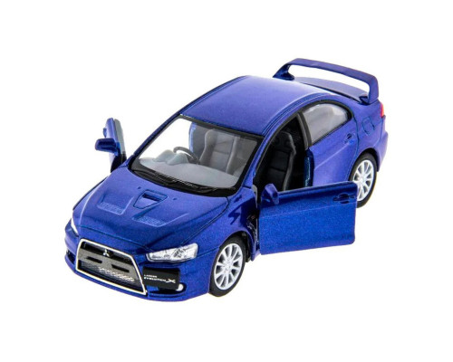 Автомодель легкова MITSUBISHI LANCER EVOLUTION X 1:36, 5" KT5329W  Синій