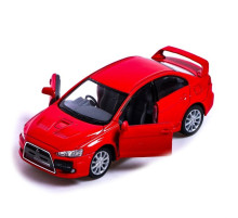 Автомодель легкова MITSUBISHI LANCER EVOLUTION X 1:36, 5" KT5329W  Червоний