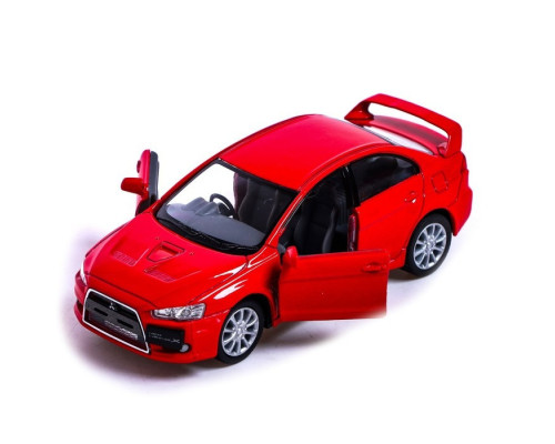 Автомодель легкова MITSUBISHI LANCER EVOLUTION X 1:36, 5" KT5329W  Червоний