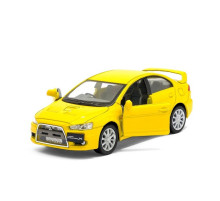 Автомодель легкова MITSUBISHI LANCER EVOLUTION X 1:36, 5" KT5329W  Жовтий