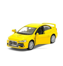 Автомодель легкова MITSUBISHI LANCER EVOLUTION X 1:36, 5" KT5329W  Жовтий