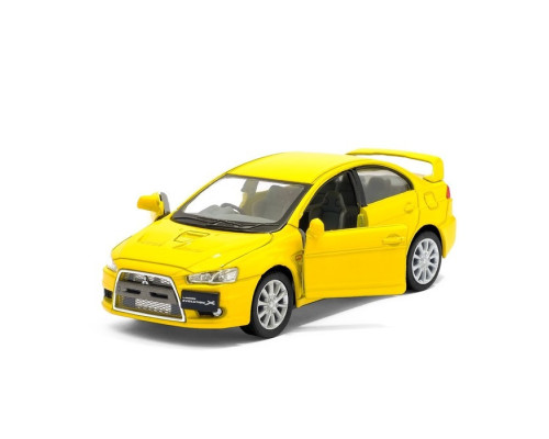 Автомодель легкова MITSUBISHI LANCER EVOLUTION X 1:36, 5" KT5329W  Жовтий