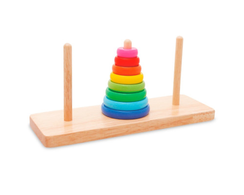 Деревянная игрушка Пирамидка MD 1870, 8 колец