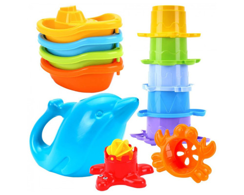 Детский набор игрушек для ванной 7679TXK 12 предметов в комплекте