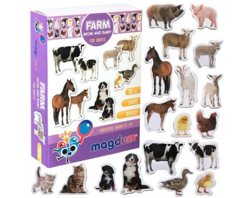 Набір магнітів Magdum "Ферма Мами і малюки" ML4031-08 EN
