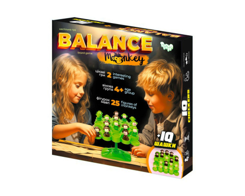 Развивающая настольная игра "Balance Monkey" BalM-01, 25 фигурок обезьян
