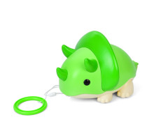 Дитяча каталка на мотузочці "Динозаврик" XQS2087A, яйця-пазли 12 штук