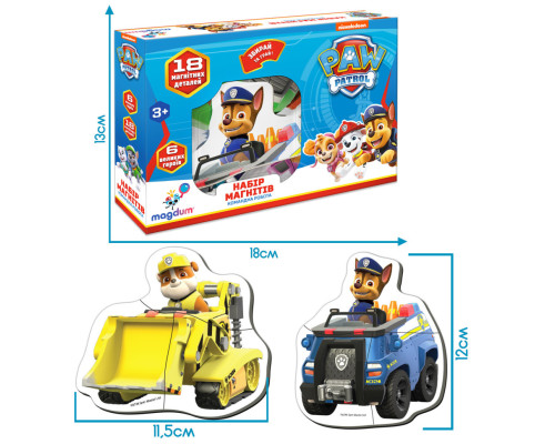 Дитячий набір магнітів Щенячий патруль "Командна робота" Magdum ML4034-32