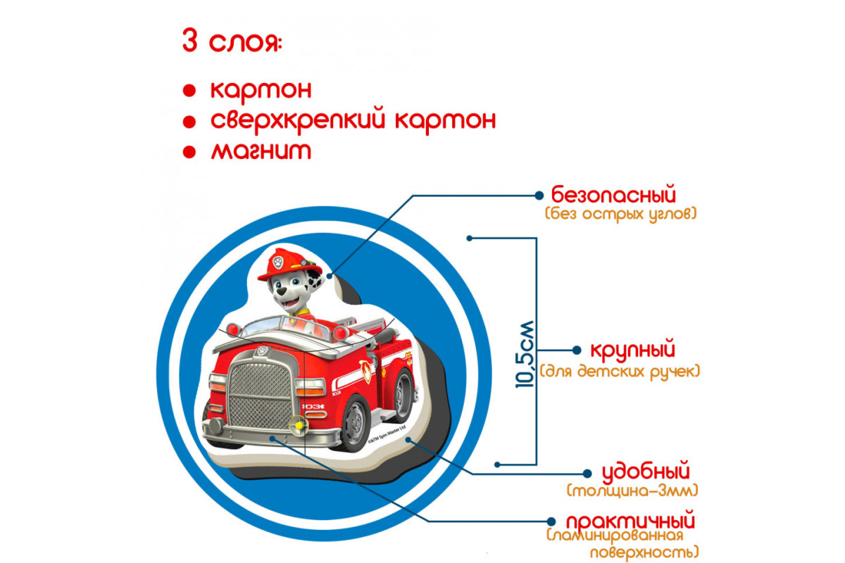 Дитячий набір магнітів Щенячий патруль "Командна робота" Magdum ML4034-32