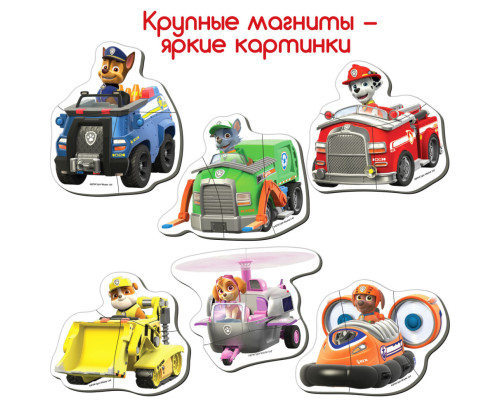 Дитячий набір магнітів Щенячий патруль "Командна робота" Magdum ML4034-32