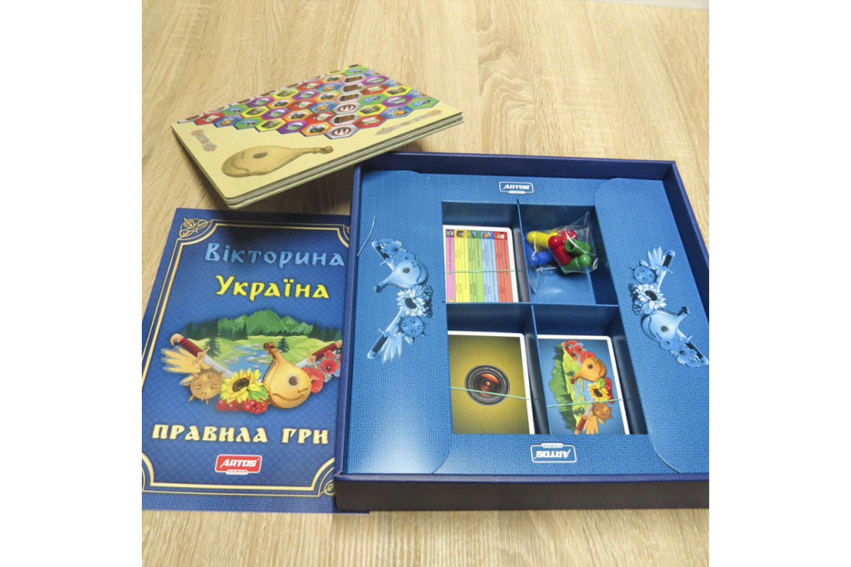 Настільна гра "Вікторина Україна" 0994 розвиваюча гра