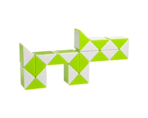 Пластиковая головоломка Змейка Рубика GREEN SCT404 зеленая