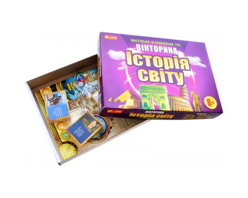 Дитяча настільна гра-вікторина "Історія світу" 12120048  укр. мовою