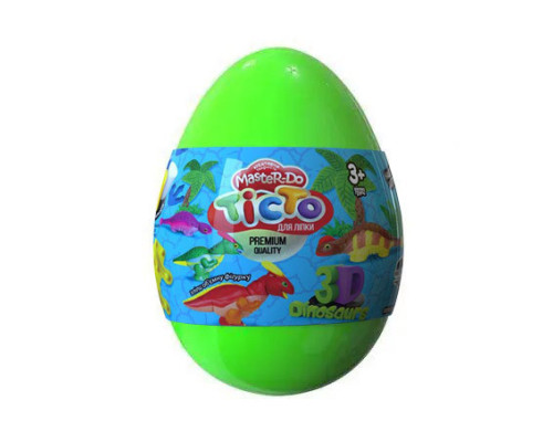 Набір креативної творчості "Тісто для ліплення Master Do" Dinosaurs EGGS ТМD-08-01U  Зелений