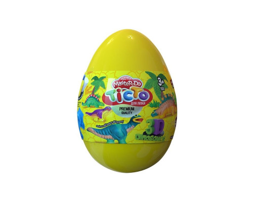 Набір креативної творчості "Тісто для ліплення Master Do" Dinosaurs EGGS ТМD-08-01U  Жовтий