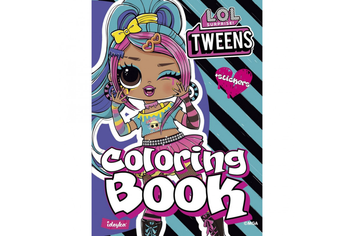 Дитяча книжка-розмальовка "Tweens Emma Emo" LCB8 зі стікерами