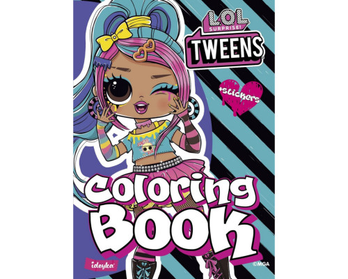 Детская книга-раскраска "Tweens Emma Emo" LCB8 со стикерами