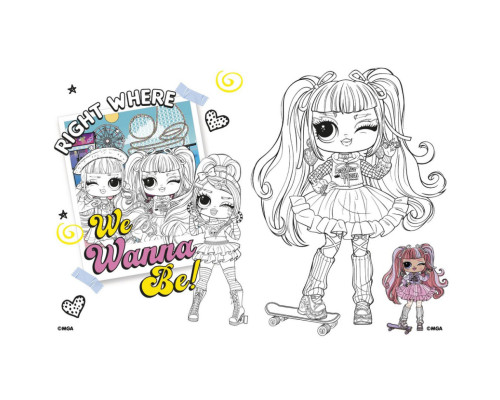 Детская книга-раскраска "Tweens Emma Emo" LCB8 со стикерами